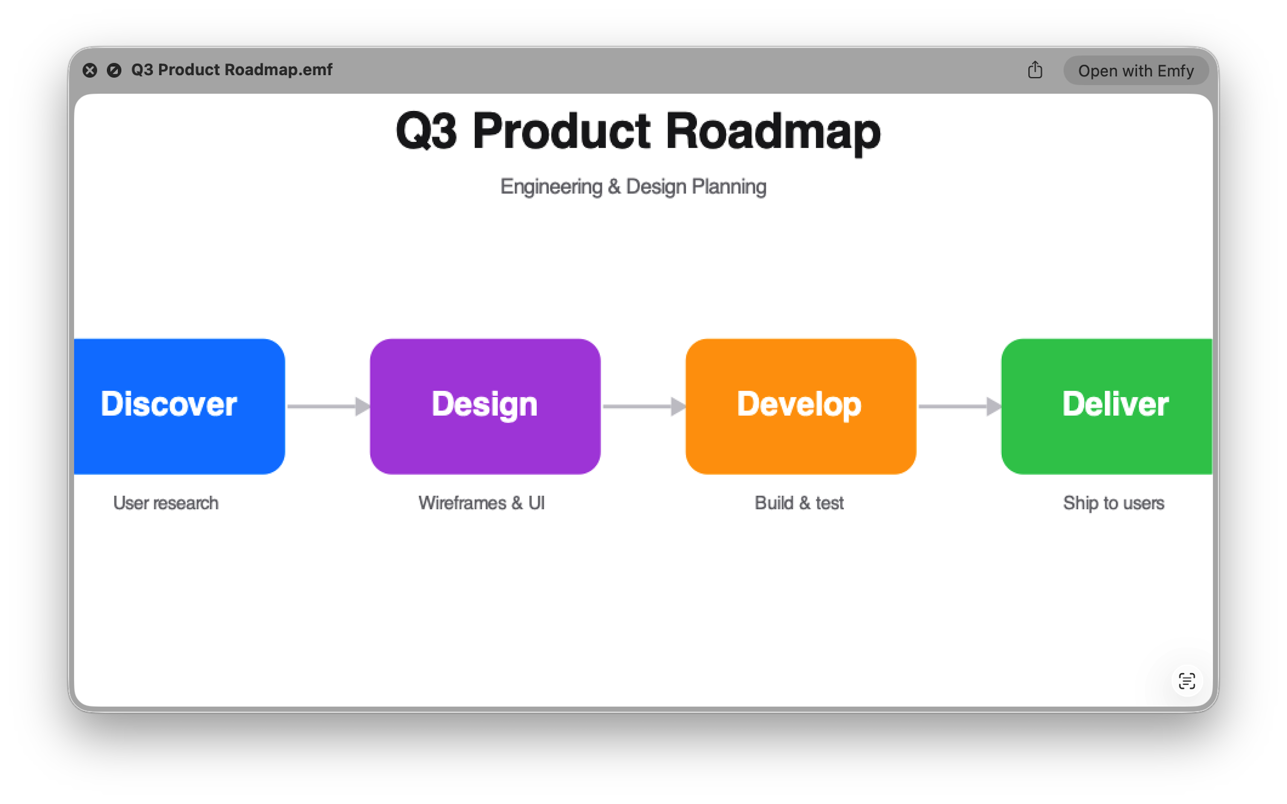Quick Look preview of an EMF file in Finder